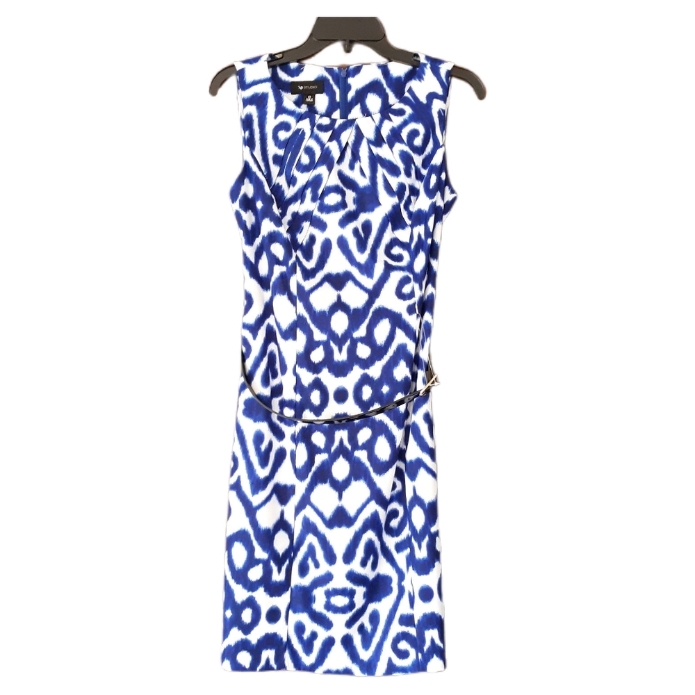 AB Studio Cobalt Blue Shift Dress Size 10